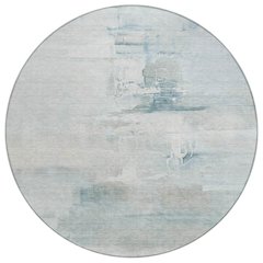 Machine Washable Indoor/Outdoor Chantille ACN2044 Sky 8' x 8' Round Rug