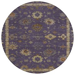 Machine Washable Indoor/Outdoor Chantille ACN2045 Eggplant 8' x 8' Round Rug