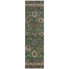 Machine Washable Indoor/Outdoor Chantille ACN2045 Fern 2'3" x 7'6" Runner Rug