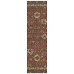 Machine Washable Indoor/Outdoor Chantille ACN2045 Paprika 2'3" x 7'6" Runner Rug