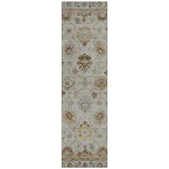 Machine Washable Indoor/Outdoor Chantille ACN2045 Taupe 2'3" x 7'6" Runner Rug