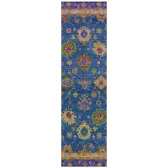 Machine Washable Indoor/Outdoor Chantille ACN2046 Blue 2'3" x 7'6" Runner Rug