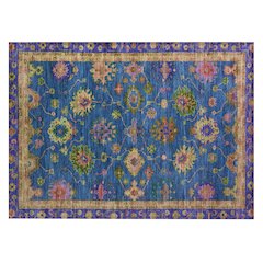Machine Washable Indoor/Outdoor Chantille ACN2046 Blue 1'8" x 2'6" Rug