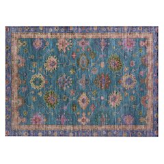 Machine Washable Indoor/Outdoor Chantille ACN2046 Teal 1'8" x 2'6" Rug