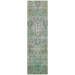 Machine Washable Indoor/Outdoor Chantille ACN2047 Sage 2'3" x 7'6" Runner Rug