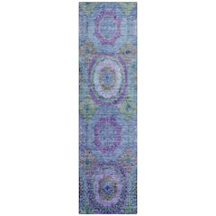 Machine Washable Indoor/Outdoor Chantille ACN2049 Blue 2'3" x 7'6" Runner Rug
