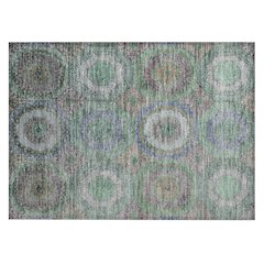Machine Washable Indoor/Outdoor Chantille ACN2049 Green 1'8" x 2'6" Rug