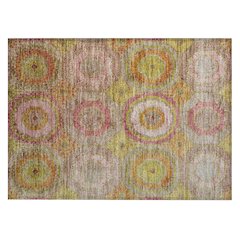 Machine Washable Indoor/Outdoor Chantille ACN2049 Orange 1'8" x 2'6" Rug