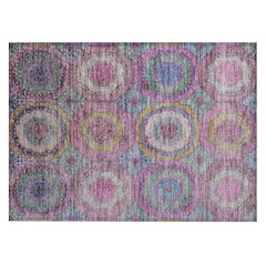 Machine Washable Indoor/Outdoor Chantille ACN2049 Pink 1'8" x 2'6" Rug