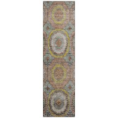 Machine Washable Indoor/Outdoor Chantille ACN2050 Sage 2'3" x 7'6" Runner Rug