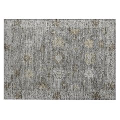 Machine Washable Indoor/Outdoor Chantille ACN2051 Pewter 1'8" x 2'6" Rug