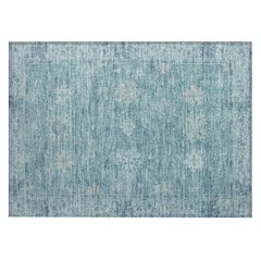 Machine Washable Indoor/Outdoor Chantille ACN2051 Teal 1'8" x 2'6" Rug