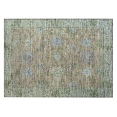 Machine Washable Indoor/Outdoor Chantille ACN2052 Brown 1'8" x 2'6" Rug