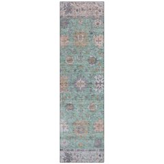 Machine Washable Indoor/Outdoor Chantille ACN2052 Mint 2'3" x 7'6" Runner Rug