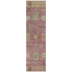 Machine Washable Indoor/Outdoor Chantille ACN2052 Pink 2'3" x 7'6" Runner Rug
