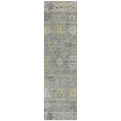 Machine Washable Indoor/Outdoor Chantille ACN2052 Sage 2'3" x 7'6" Runner Rug