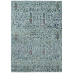 Machine Washable Indoor/Outdoor Chantille ACN2053 Teal 2'6" x 3'10" Rug