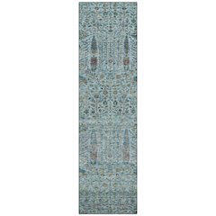 Machine Washable Indoor/Outdoor Chantille ACN2053 Teal 2'3" x 7'6" Runner Rug