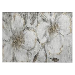 Machine Washable Indoor/Outdoor Chantille ACN2055 Silver 1'8" x 2'6" Rug