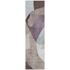 Machine Washable Indoor/Outdoor Chantille ACN2058 Brown 2'3" x 7'6" Runner Rug
