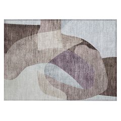 Machine Washable Indoor/Outdoor Chantille ACN2058 Brown 1'8" x 2'6" Rug