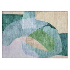 Machine Washable Indoor/Outdoor Chantille ACN2058 Green 1'8" x 2'6" Rug