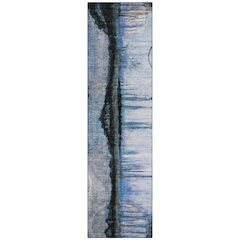 Machine Washable Indoor/Outdoor Chantille ACN2059 Blue 2'3" x 7'6" Runner Rug