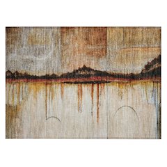 Machine Washable Indoor/Outdoor Chantille ACN2059 Paprika 1'8" x 2'6" Rug