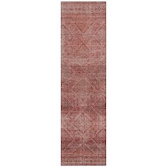 Machine Washable Indoor/Outdoor Chantille ACN2060 Pink 2'3" x 7'6" Runner Rug
