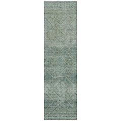 Machine Washable Indoor/Outdoor Chantille ACN2060 Teal 2'3" x 7'6" Runner Rug