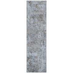 Machine Washable Indoor/Outdoor Chantille ACN2061 Blue 2'3" x 7'6" Runner Rug