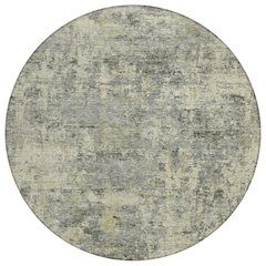 Machine Washable Indoor/Outdoor Chantille ACN2061 Pewter 8' x 8' Round Rug