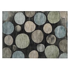 Machine Washable Indoor/Outdoor Chantille ACN2062 Black 1'8" x 2'6" Rug