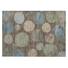 Machine Washable Indoor/Outdoor Chantille ACN2062 Chocolate 1'8" x 2'6" Rug