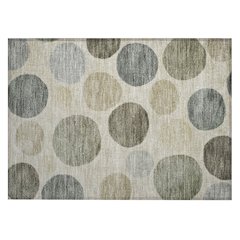 Machine Washable Indoor/Outdoor Chantille ACN2062 Taupe 1'8" x 2'6" Rug