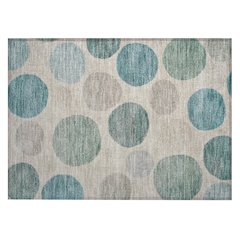 Machine Washable Indoor/Outdoor Chantille ACN2062 Teal 1'8" x 2'6" Rug