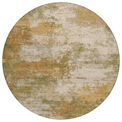 Machine Washable Indoor/Outdoor Chantille ACN2064 Copper 8' x 8' Round Rug