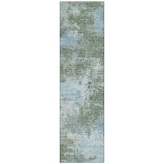Machine Washable Indoor/Outdoor Chantille ACN2065 Sage 2'3" x 7'6" Runner Rug