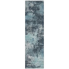Machine Washable Indoor/Outdoor Chantille ACN2065 Teal 2'3" x 7'6" Runner Rug