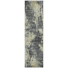 Machine Washable Indoor/Outdoor Chantille ACN2066 Gray 2'3" x 7'6" Runner Rug