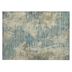 Machine Washable Indoor/Outdoor Chantille ACN2066 Teal 1'8" x 2'6" Rug