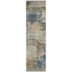 Machine Washable Indoor/Outdoor Chantille ACN2067 Blue 2'3" x 7'6" Runner Rug