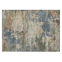 Machine Washable Indoor/Outdoor Chantille ACN2067 Blue 1'8" x 2'6" Rug