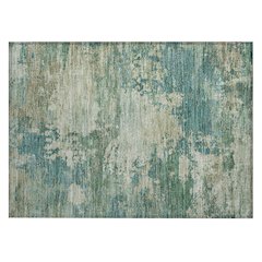 Machine Washable Indoor/Outdoor Chantille ACN2067 Teal 1'8" x 2'6" Rug