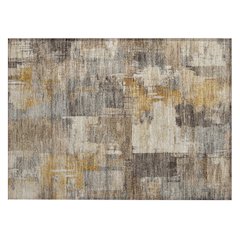 Machine Washable Indoor/Outdoor Chantille ACN2069 Brown 1'8" x 2'6" Rug