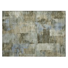 Machine Washable Indoor/Outdoor Chantille ACN2069 Green 1'8" x 2'6" Rug
