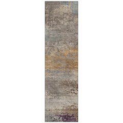 Machine Washable Indoor/Outdoor Chantille ACN2071 Brown 2'3" x 7'6" Runner Rug