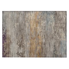 Machine Washable Indoor/Outdoor Chantille ACN2071 Brown 1'8" x 2'6" Rug