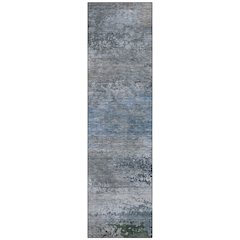 Machine Washable Indoor/Outdoor Chantille ACN2071 Pewter 2'3" x 7'6" Runner Rug