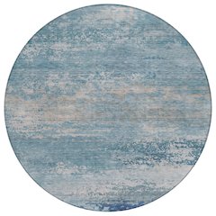 Machine Washable Indoor/Outdoor Chantille ACN2071 Sky 8' x 8' Round Rug